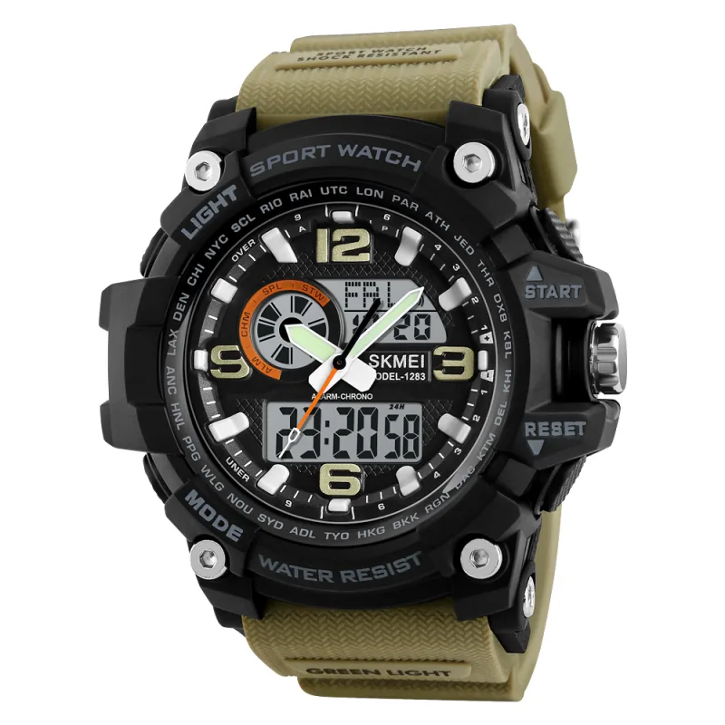 skmei 1283 khaki front