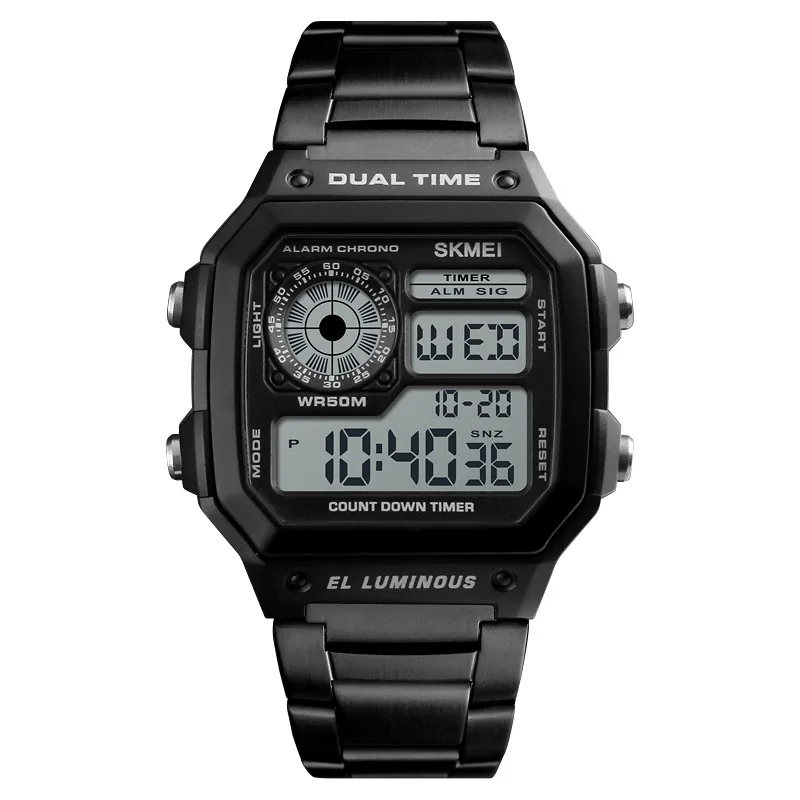 skmei-1335-black-front ساعت مچی اسکمی مدل 1335 - تصویر 1
