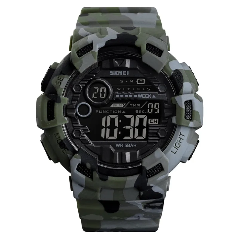 skmei-1472-armygreen-front ساعت مچی اسکمی مدل 1472 - تصویر 1