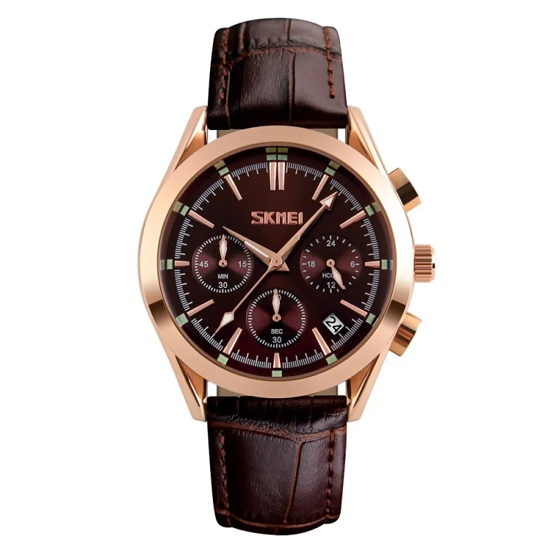 skmei 9127 brown front